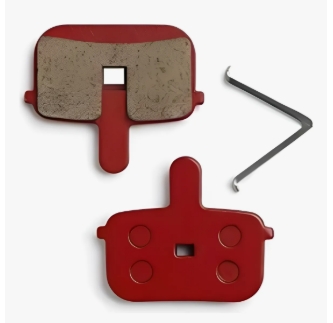 PASTILHA DE FREIO DISCO QUADRADA MEC C/FURO VERM GTS Mod Novo